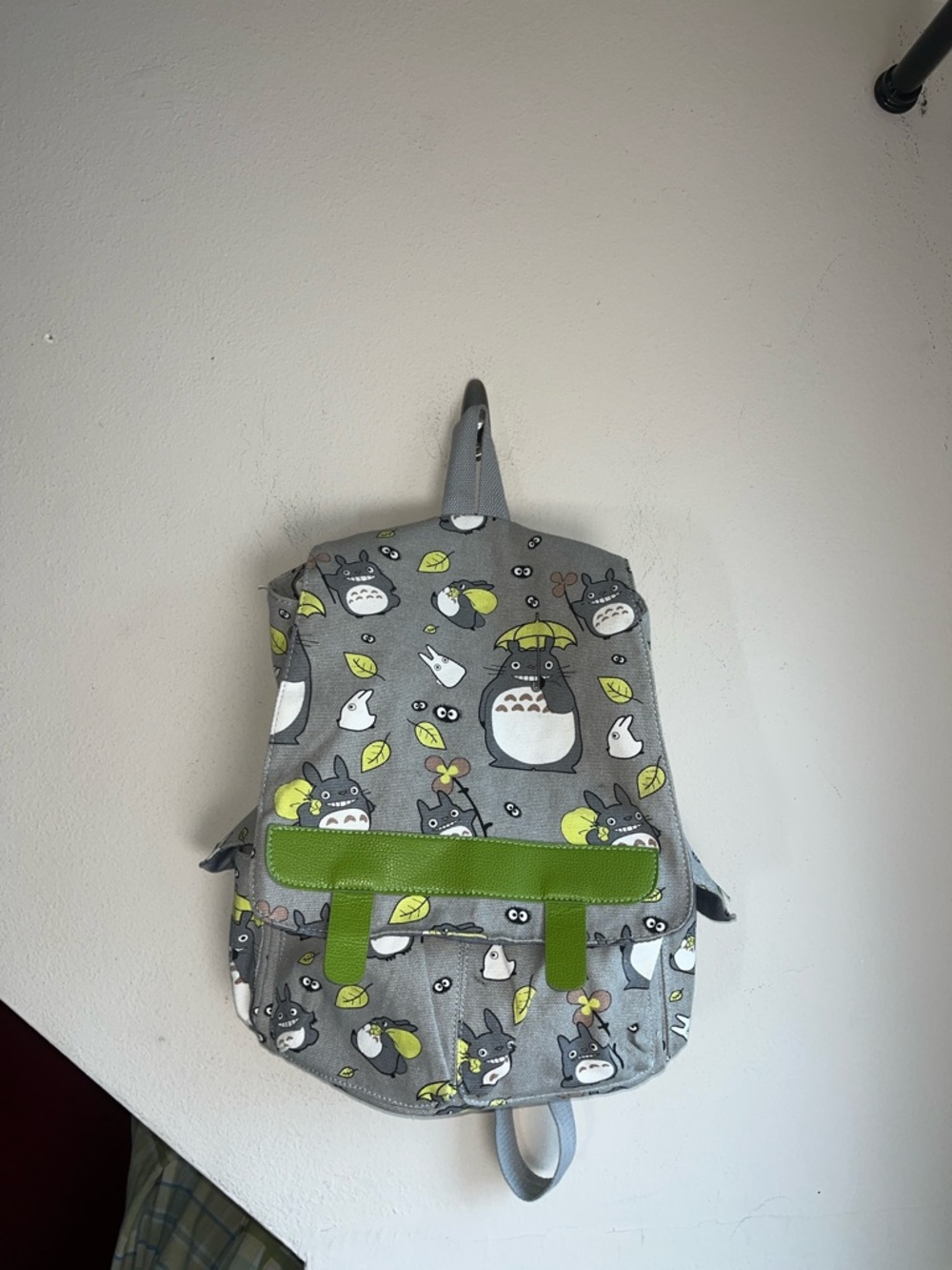 Studio Ghibli My Neighbor Totoro Leaf Umbrella Flower Gray Backpack‎ 15x13